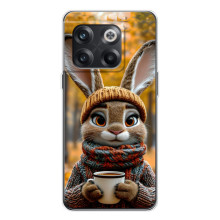 Печатный чехол «Зверята с кофе» для OnePlus 13T – Зайчик с кофе