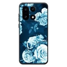 Чехлы (ART) Цветы на OnePlus 15 (VPrint) – Голубые Бутоны