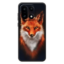 Чехол с принтом лисички на ОднеПлюс 15. – Лиса на черном