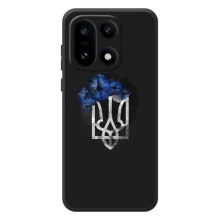 Чехол с украинским гербом на OnePlus 15 – Герб с цветком