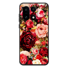 Силіконовий бампер з принтом (квіточки) на Читати смартфон 15 aults Андроїд – Букет квітів