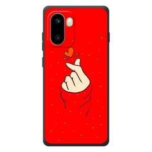 Чехлы (Знак сердечка) на OnePlus 15R – Сердце на красном