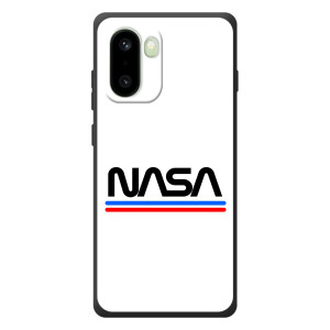 Силиконовый бампер с принтом "Наса" на OnePlus 15R – NASA на белом фоне