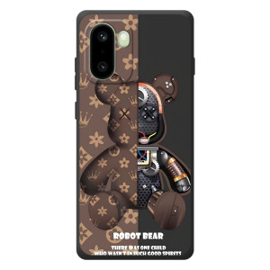 Чехол с брендом Луи Витон на ОнеПлюс 15R – Мишка робот