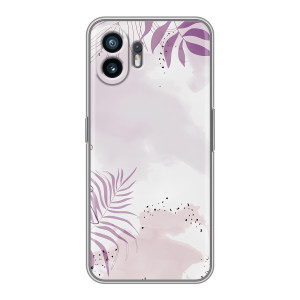 Чехол с цветочным принтом на <td>Он Плюс 15Т </td> 
 – Фиолетовые листья