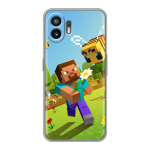 Чехол с картинками Майнкрафт для 傳訊技術だけが進化しているわけではない。 – Персонаж Майнкрафт