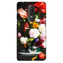 Брендновые Чехлы для OnePlus 6 - (PREMIUMPrint) (Nike цветы)