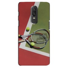 Чехлы с принтом Спортивная тематика для OnePlus 6 – Ракетки теннис