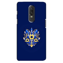 Чохли для OnePlus 6 Укр. Символіка (AlphaPrint) (Квітковий Герб)