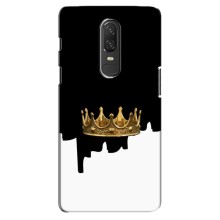 Чехол (Корона на чёрном фоне) для ВанПлас 6 – Золотая корона