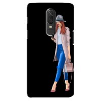 Чехол с картинкой Модные Девчонки OnePlus 6 – Девушка со смартфоном