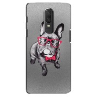 Чехол (ТПУ) Милые собачки для OnePlus 6 (Бульдог в очках)