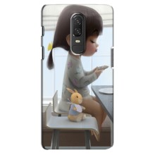 Девчачий Чехол для OnePlus 6 (Девочка с игрушкой)