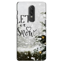 Новогодние, Праздничные Чехлы для OnePlus 6 - 2024 год (Let it snow)