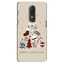 Рождественские Чехлы для OnePlus 6 (VPrint) (Merry Christmas)