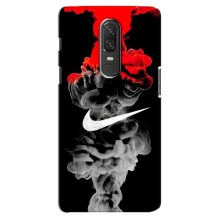 Силиконовый Чехол на OnePlus 6 с картинкой Nike (Nike дым)