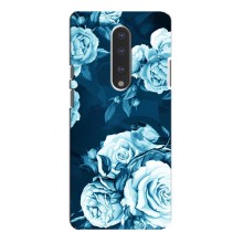 Чехлы (ART) Цветы на OnePlus 7 Pro (VPrint) (Голубые Бутоны)