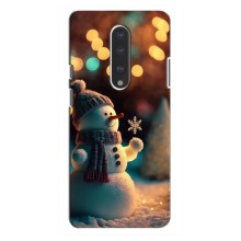 Чехлы на Новый Год OnePlus 7 Pro (Снеговик праздничный)