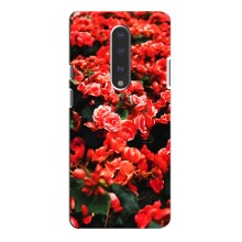 Чехлы с Цветами для OnePlus 7 Pro (VPrint) (Цветы красные)