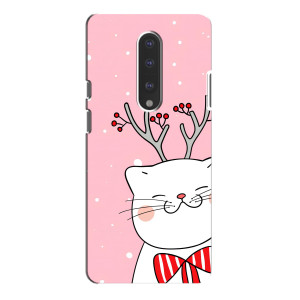 Чехол на тематику: Коты для OnePlus 7 Pro (Зимний кот)