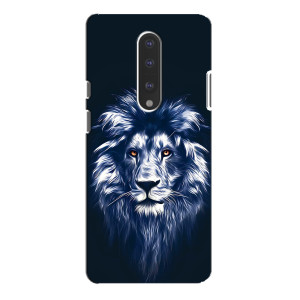 Чехол с картинкой на OnePlus 7 Pro (Лев - синий)