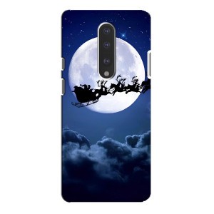 Чехол Санта Клаус для OnePlus 7 Pro (Санта - луна)