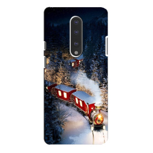 Силиконовый бампер на рождество для OnePlus 7 Pro (Поезд)