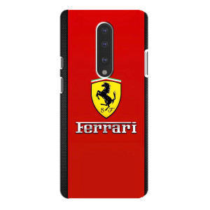 Силиконовый бампер с картинкой машины на OnePlus 7 Pro (Ferrari Logo)