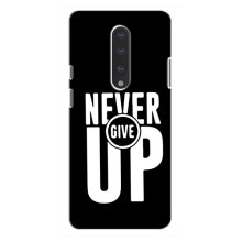 Силиконовый Чехол на OnePlus 7 Pro с картинкой Nike (Never Give UP)