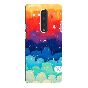 Силиконовый чехол с котиком для OnePlus 7 Pro (Mew)