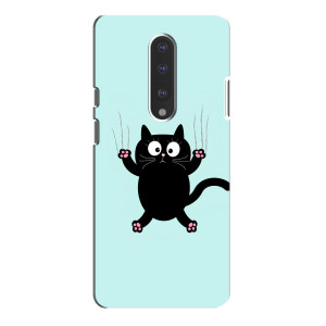 Силиконовый чехол с котиком для OnePlus 7 Pro (Падающий кот)