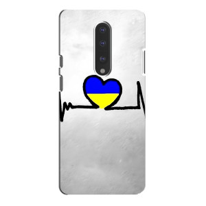 Силиконовый Чехол на OnePlus 7 Pro (Я-Украина) (Украинская кардиограмма)
