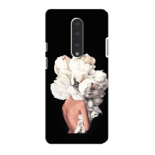 Чехлы (ART) Цветы на OnePlus 7 (VPrint) (Белые цветы)