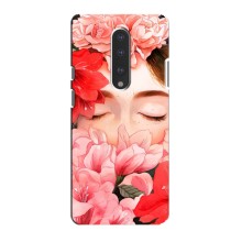 Чехлы (ART) Цветы на OnePlus 7 (VPrint) (Глаза в цветах)