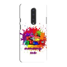 Чехол Амонг Ас для OnePlus 7 (AlphaPrint) – Яркий АмонгАс