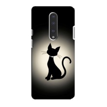 Чехол с принтом для OnePlus 7 (AlphaPrint) Модные коты – Силуэт котика