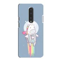 Чехол Unicorn на OnePlus 7 (Единорог космонавт)