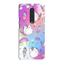 Чехол Unicorn на OnePlus 7 (Радуга и Единорог)