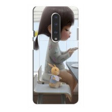 Девчачий Чехол для OnePlus 7 (Девочка с игрушкой)