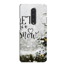 Новогодние, Праздничные Чехлы для OnePlus 7 - 2024 год (Let it snow)