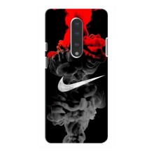 Силиконовый Чехол на OnePlus 7 с картинкой Nike (Nike дым)