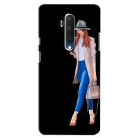 Чехол с картинкой Модные Девчонки OnePlus 7T Pro (Девушка со смартфоном)