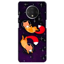Чохли з картинкою Лисичка для OnePlus 7T (VPrint) (Лисички космонавти)