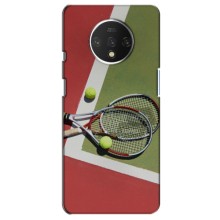 Чехлы с принтом Спортивная тематика для OnePlus 7T (Ракетки теннис)