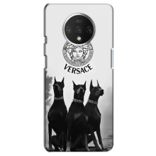 Чехлы VERSACE для ВанПлас 7Т (PREMIUMPrint) (Доберман Версаче)