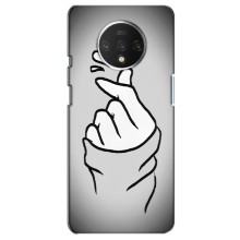 Чехол с принтом для OnePlus 7T (AlphaPrint - Знак сердечка) – Значок Love