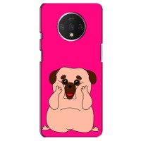 Чехол (ТПУ) Милые собачки для OnePlus 7T – Веселый Мопсик