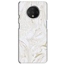 Мраморный чехол на OnePlus 7T (VPrint) – Белый мрамор