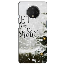 Новогодние, Праздничные Чехлы для OnePlus 7T - 2024 год (Let it snow)