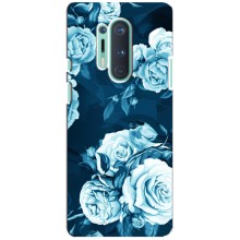 Чехлы (ART) Цветы на OnePlus 8 Pro (VPrint) (Голубые Бутоны)